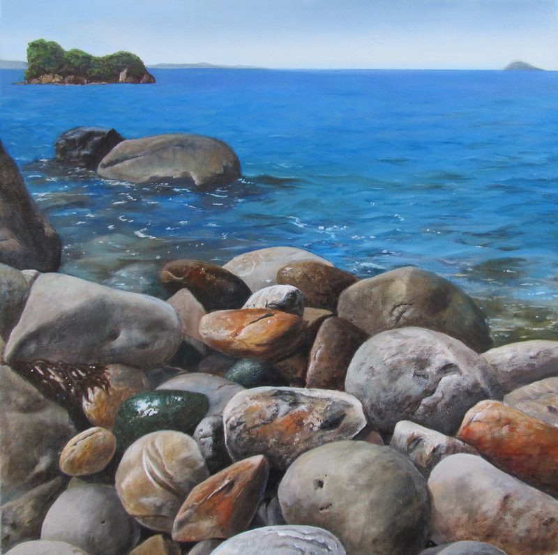 Gemstone Beach, painting by Diane Gardiner