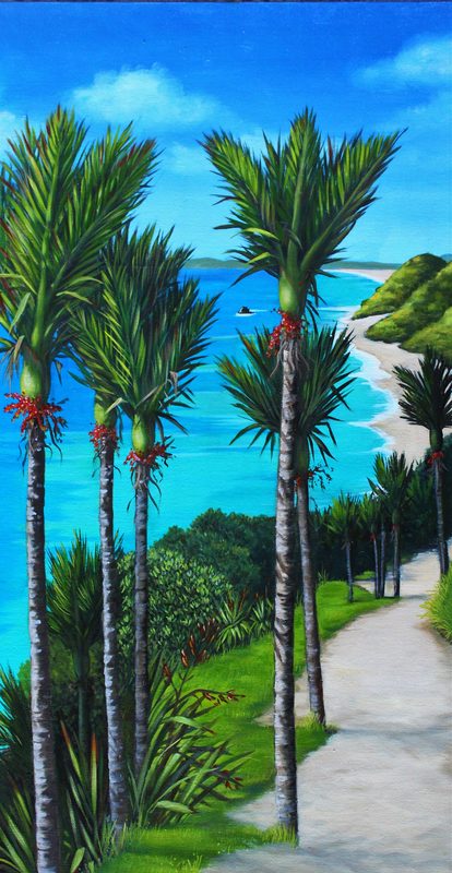 Mangawhai walkway, painting by Diane Gardiner